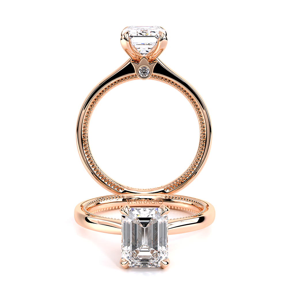 Renaissance-Sol301-Em-18k Yellow Gold Emerald Solitaire Engagement Ring