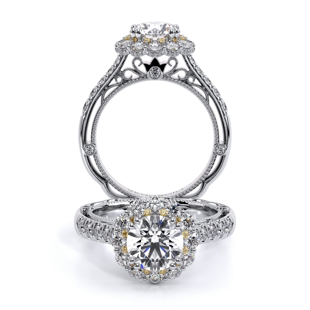 Venetian-5080cu-Platinum Cushion Halo Engagement Ring