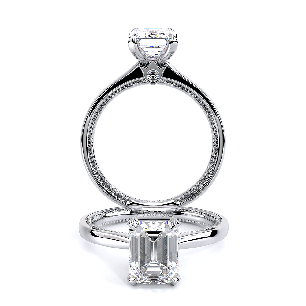 Renaissance-Sol301-Em-18k Yellow Gold Emerald Solitaire Engagement Ring