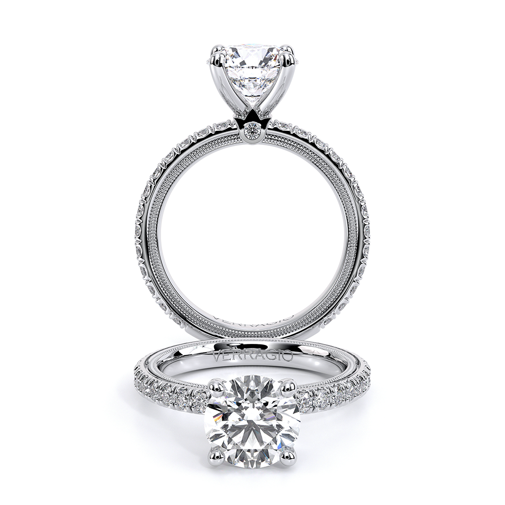 Tradition-180r4-Platinum Round Pave Engagement Ring