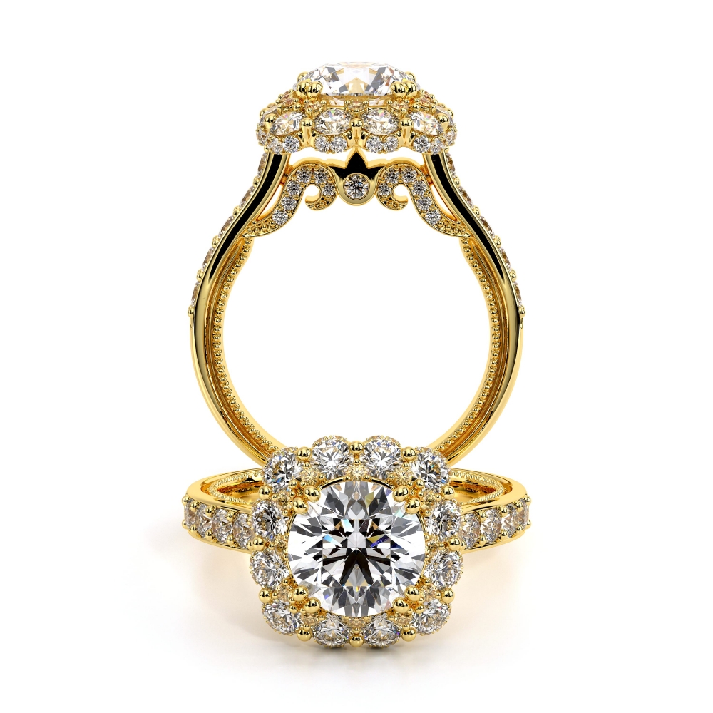 Insignia-7106cu-Platinum Cushion Halo Engagement Ring