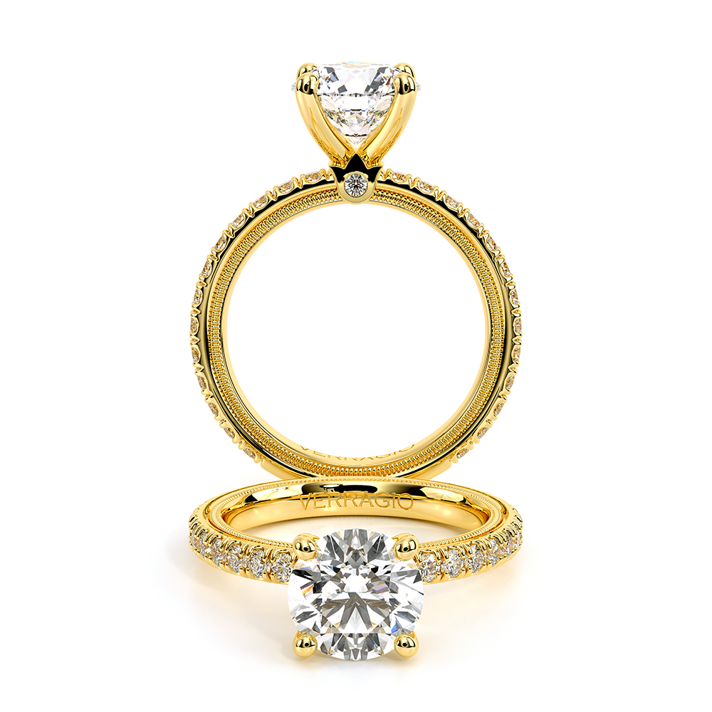 Tradition-180r4-Platinum Round Pave Engagement Ring