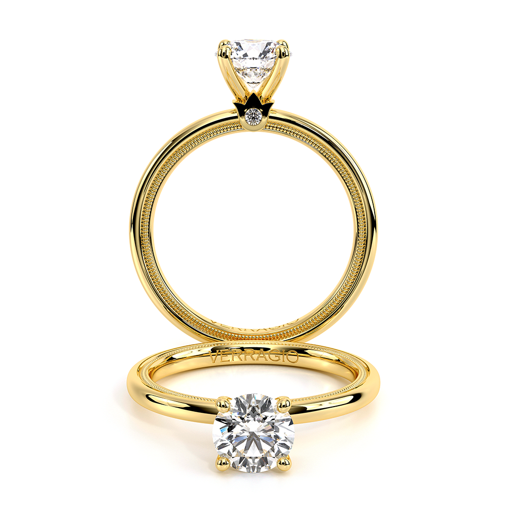 Tradition-120r4-S-18k Yellow Gold Round Solitaire Engagement Ring